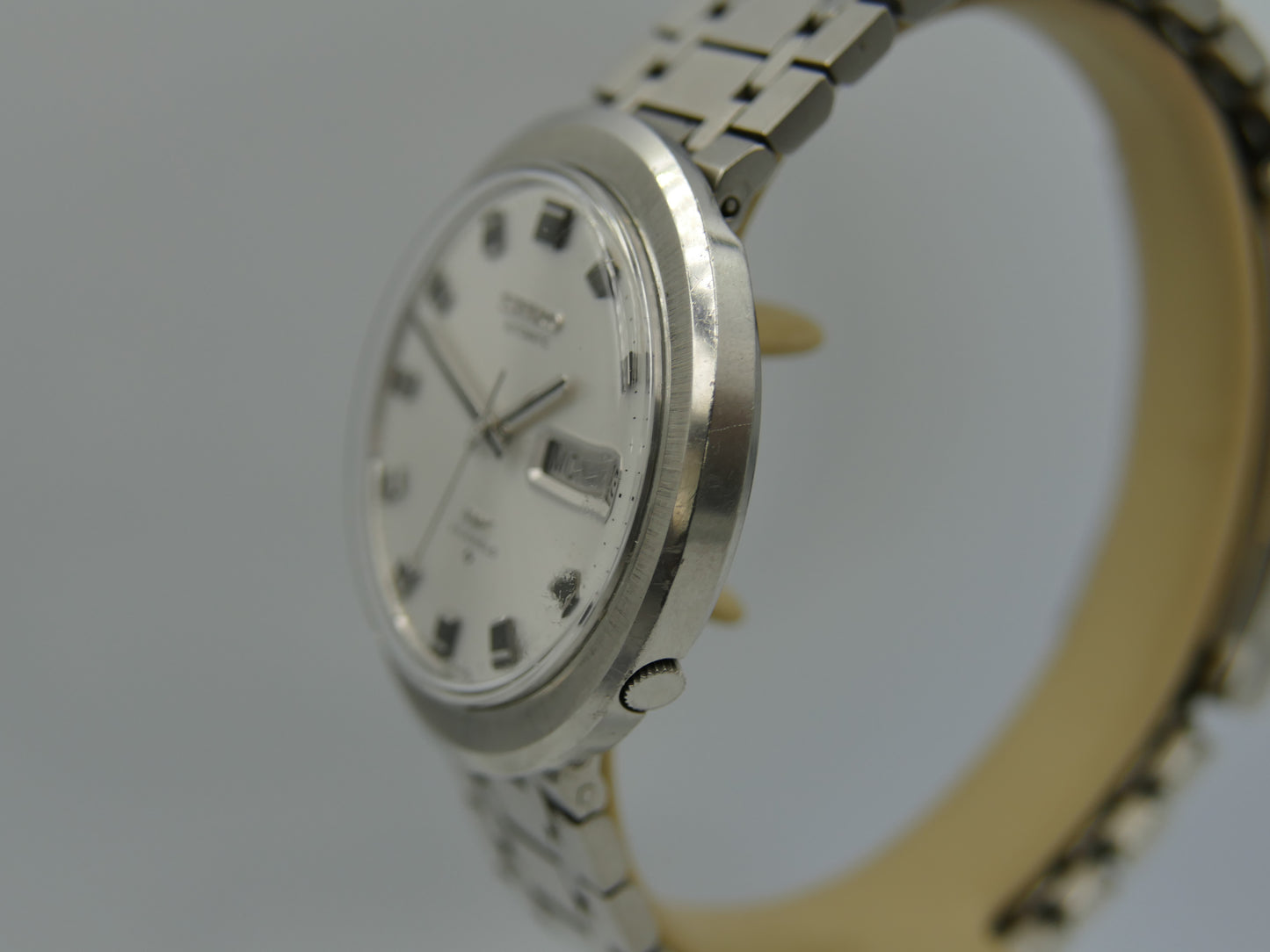 60s vintage watch mens Seiko DX 6106 - 8079 TAD Automatic day/date Steel 37mm