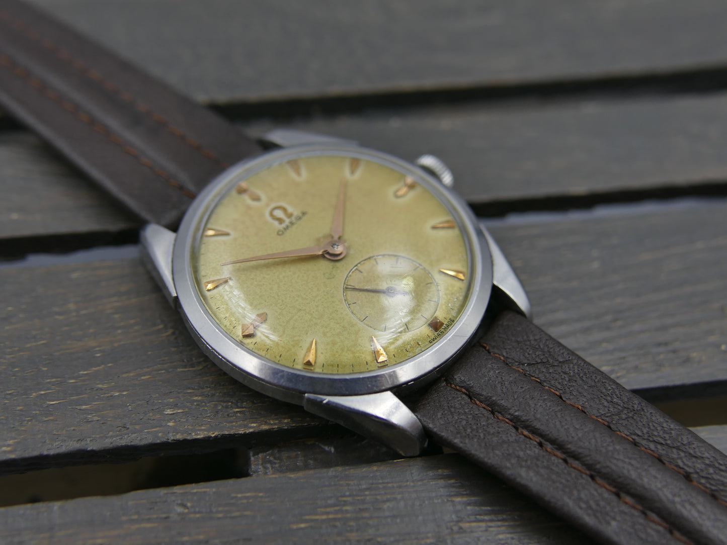 50s vintage watch mens Omega ref. 2900 -5 hand wind cal. 267