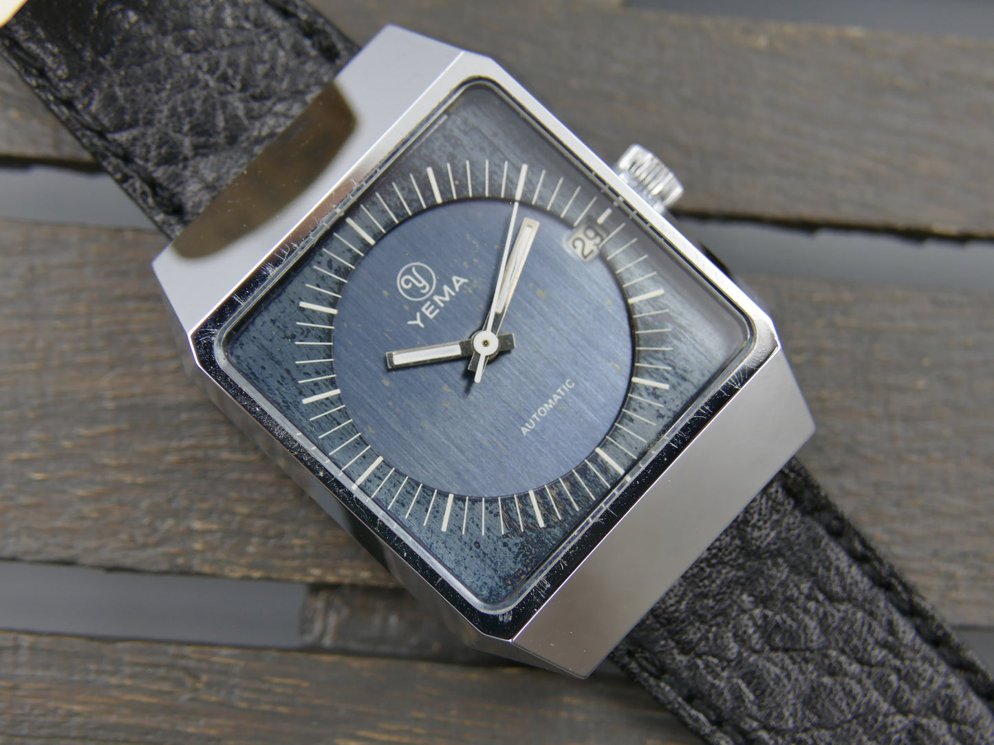 70s vintage watch mens NOS Yema Y10 Ref. 55.205.1 Automatic FE 4611