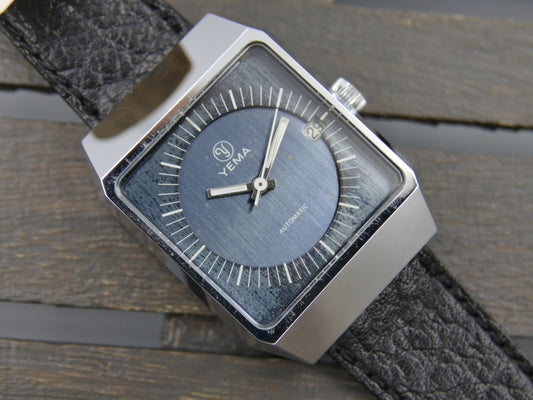70s vintage watch mens NOS Yema Y10 Ref. 55.205.1 Automatic FE 4611