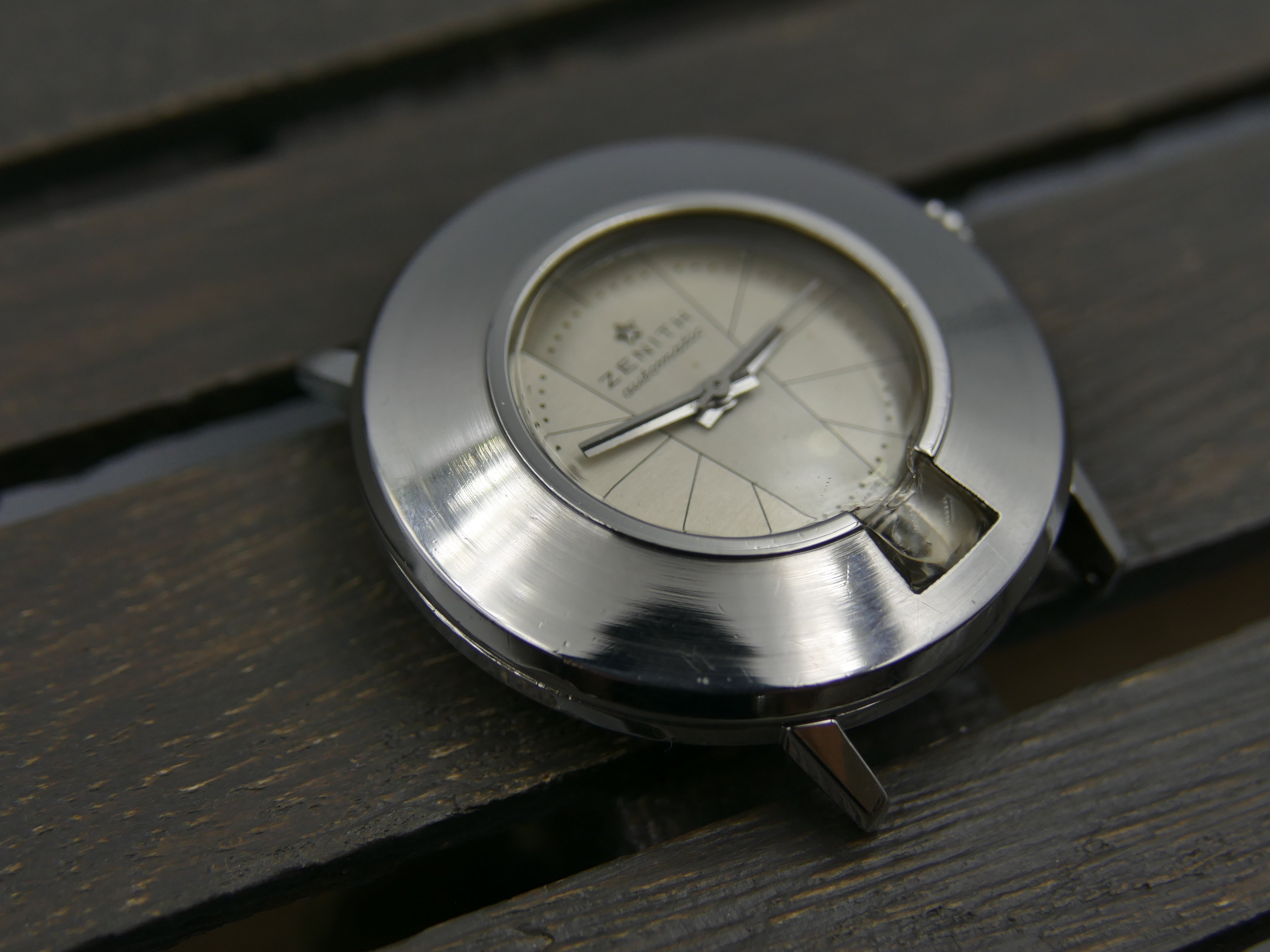 vintage an・an no.8 60s vintage watch mens Zenith ref A6621 Keyhole Automatic Cal 2542
