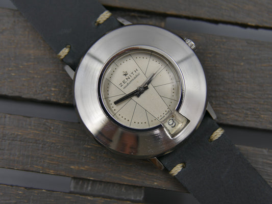 60s vintage watch mens Zenith ref A6621 Keyhole Automatic Cal 2542 PC