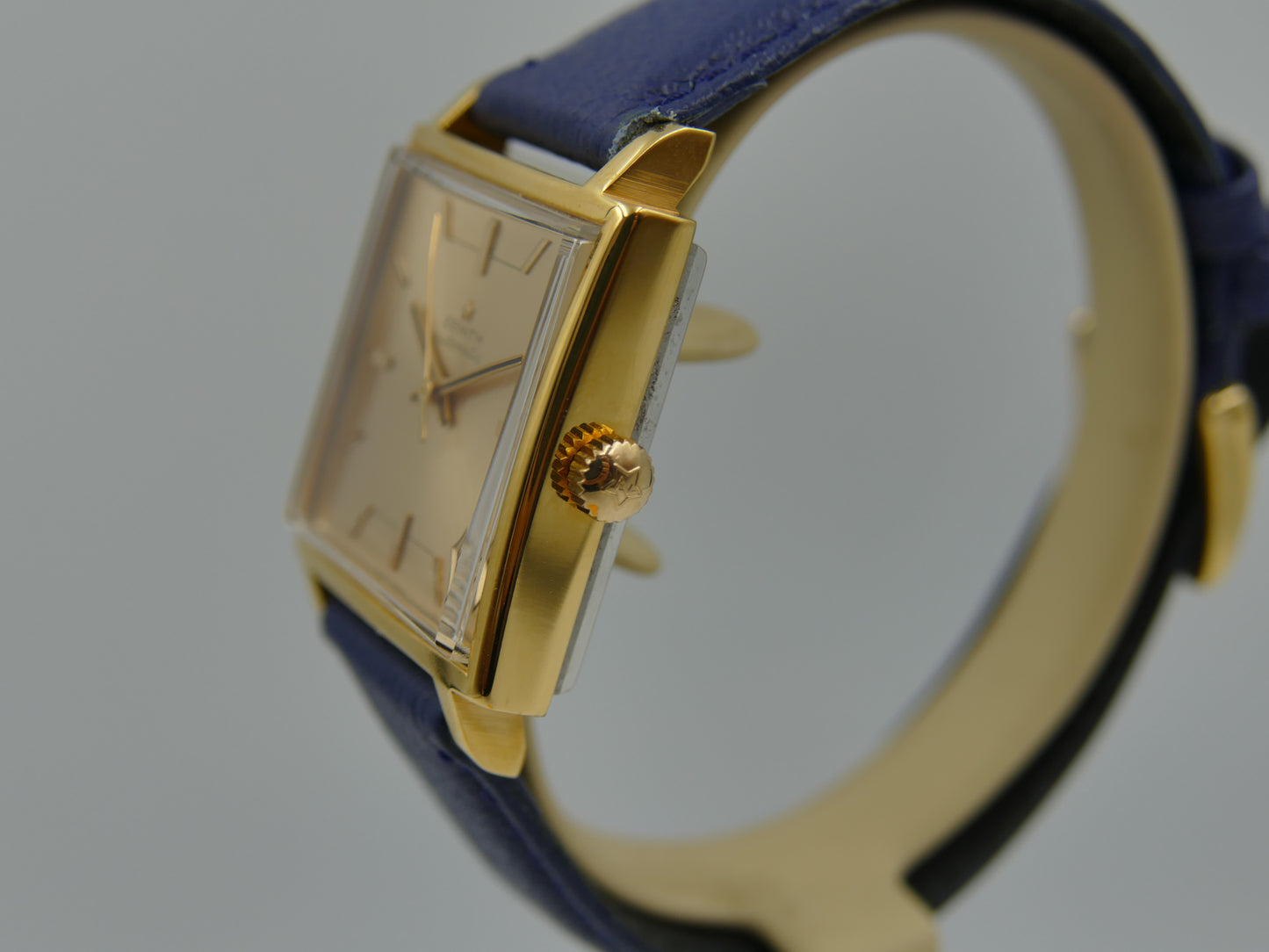 Vintage watch mens Zenith JFK square respirator automatic gold pl serviced