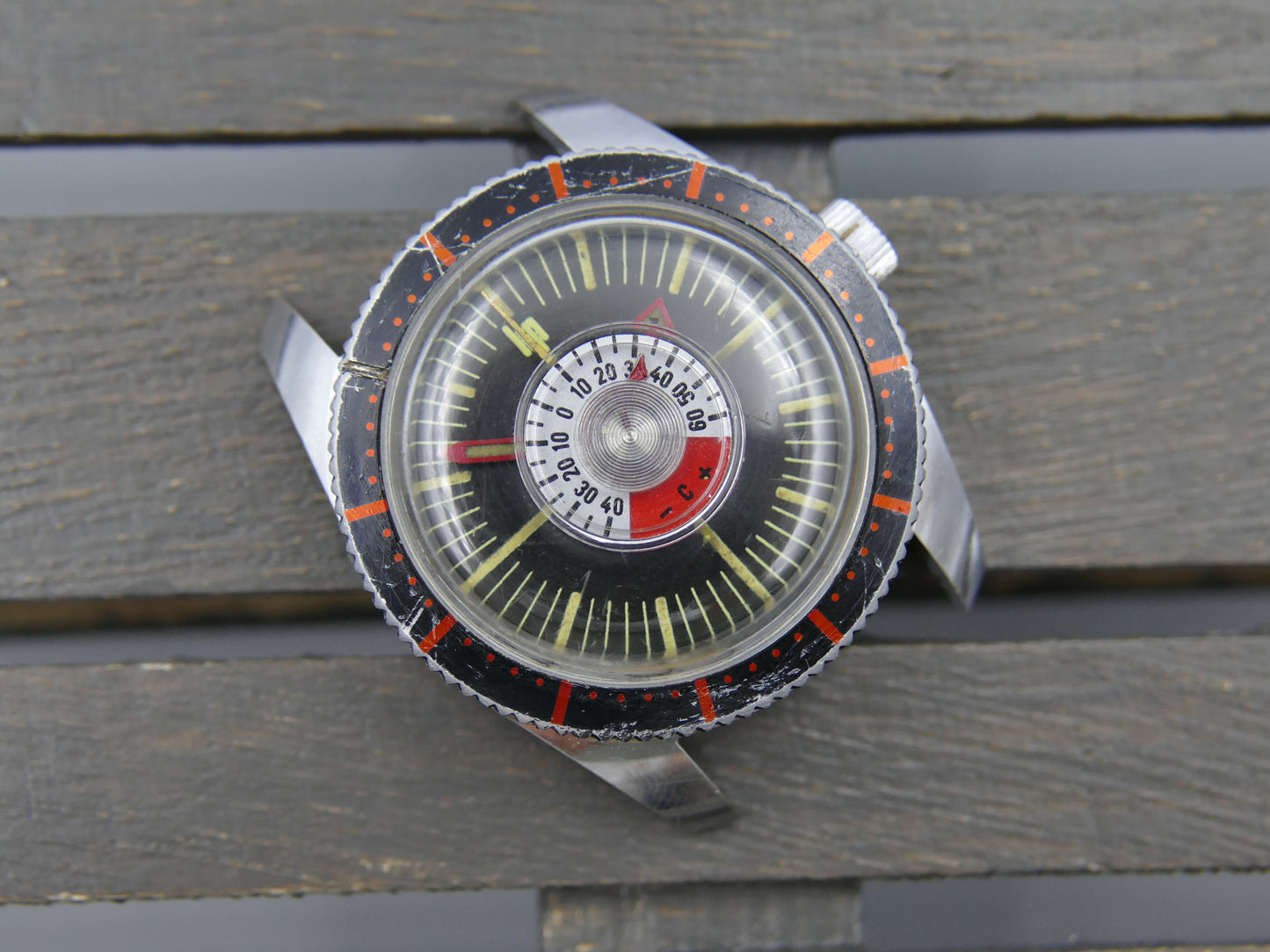 70s vintage watch mens Lip ref 42670 thermometer diver hand wind DUROWE