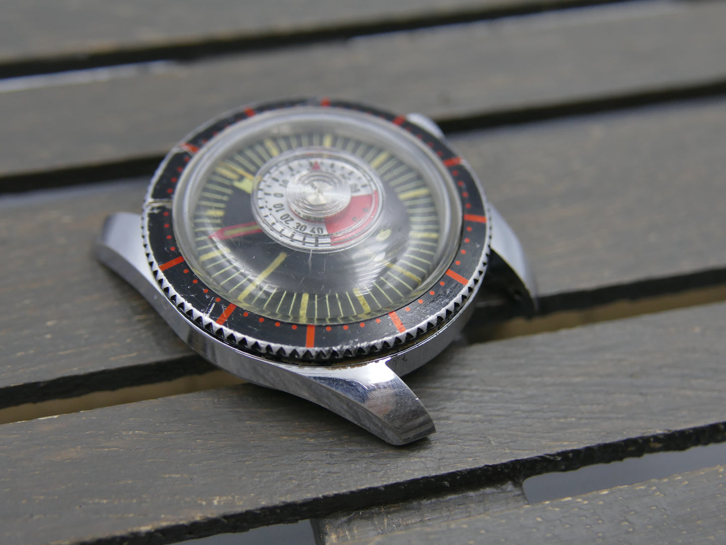 70s vintage watch mens Lip ref 42670 thermometer diver hand wind DUROWE
