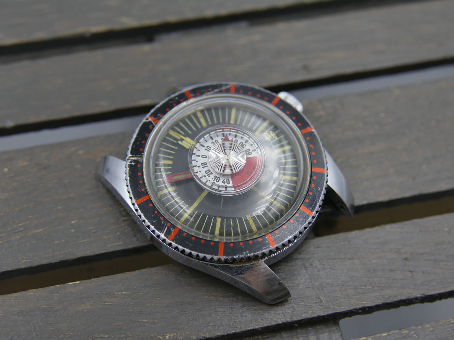 70s vintage watch mens Lip ref 42670 thermometer diver hand wind DUROWE