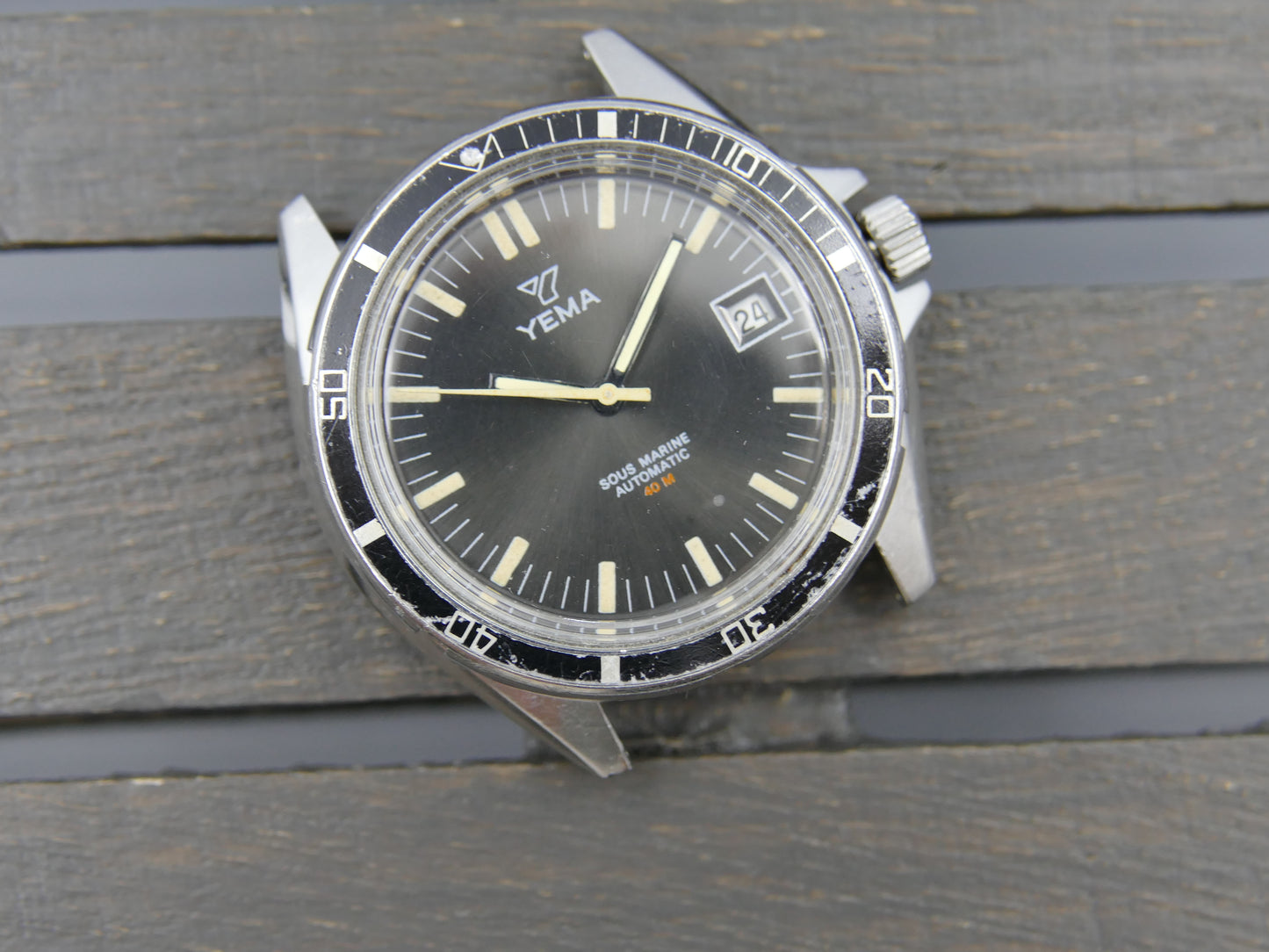 60s vintage watch mens Yema ref. 55 002 1 Sous marine diver plongee 40M automatic FE 4611A