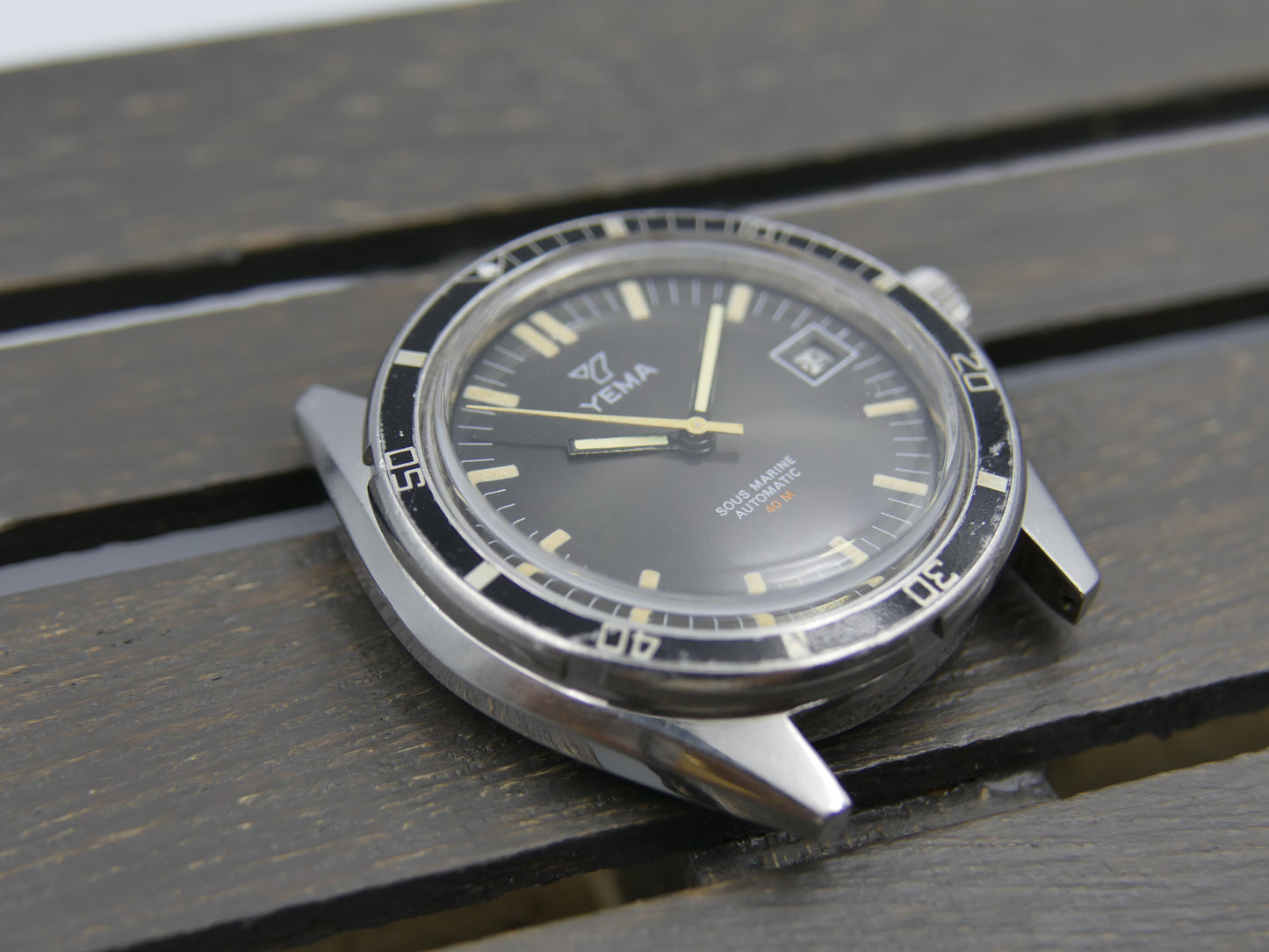 60s vintage watch mens Yema ref. 55 002 1 Sous marine diver plongee 40M automatic FE 4611A