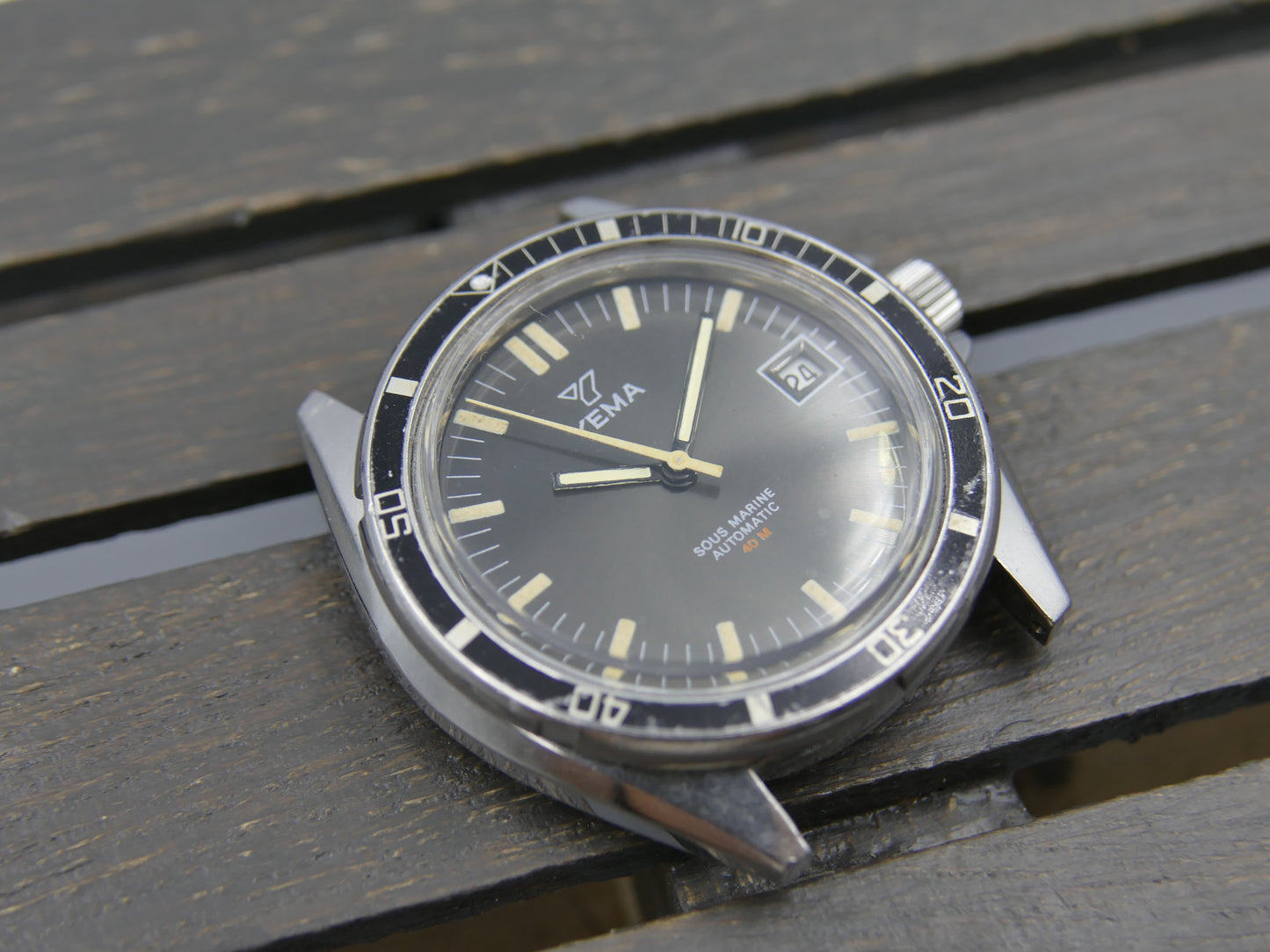 60s vintage watch mens Yema ref. 55 002 1 Sous marine diver plongee 40M automatic FE 4611A