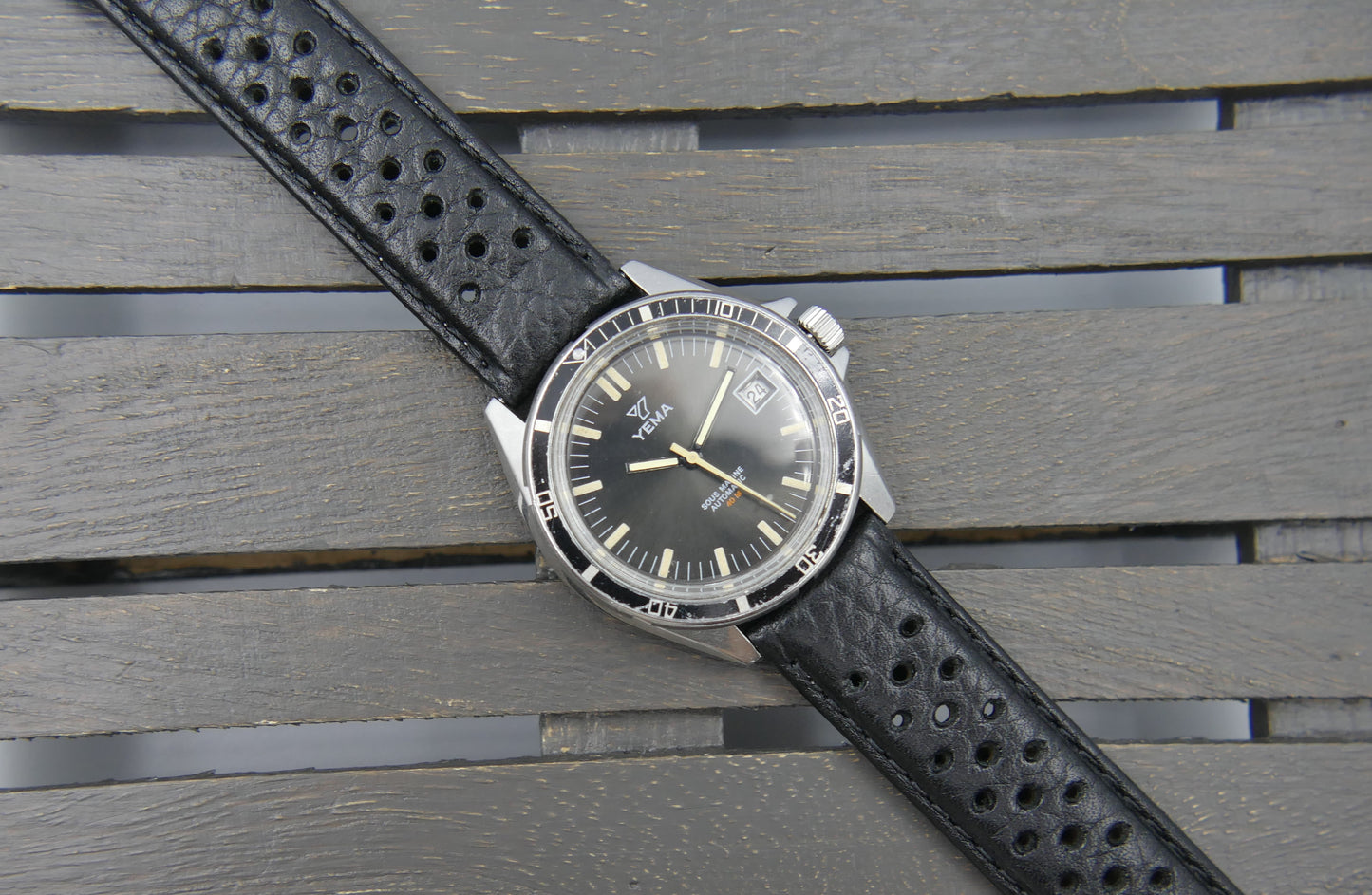60s vintage watch mens Yema ref. 55 002 1 Sous marine diver plongee 40M automatic FE 4611A