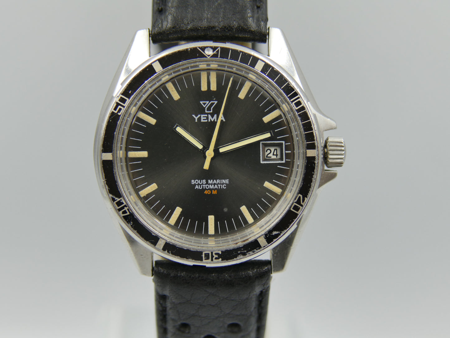 60s vintage watch mens Yema ref. 55 002 1 Sous marine diver plongee 40M automatic FE 4611A