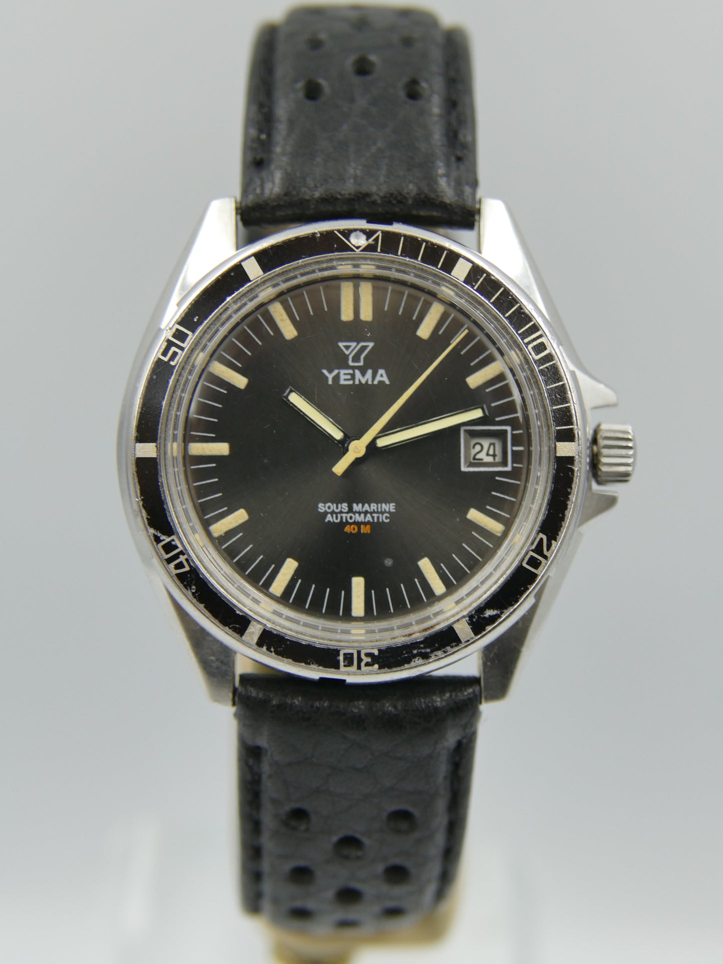 60s vintage watch mens Yema ref. 55 002 1 Sous marine diver plongee 40M automatic FE 4611A