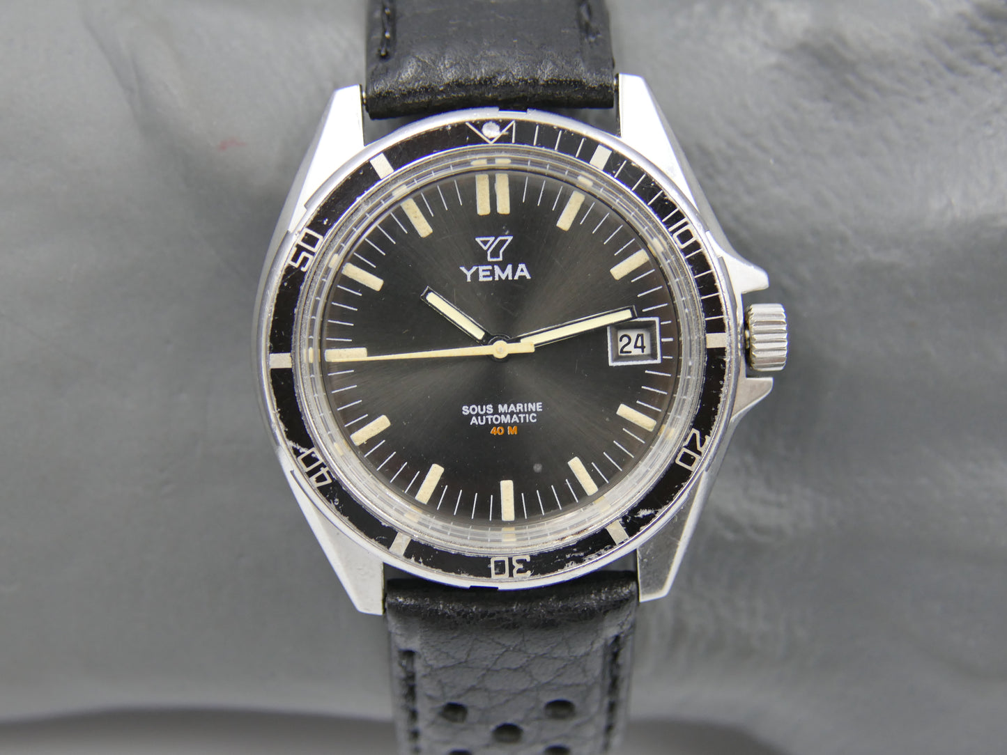 60s vintage watch mens Yema ref. 55 002 1 Sous marine diver plongee 40M automatic FE 4611A