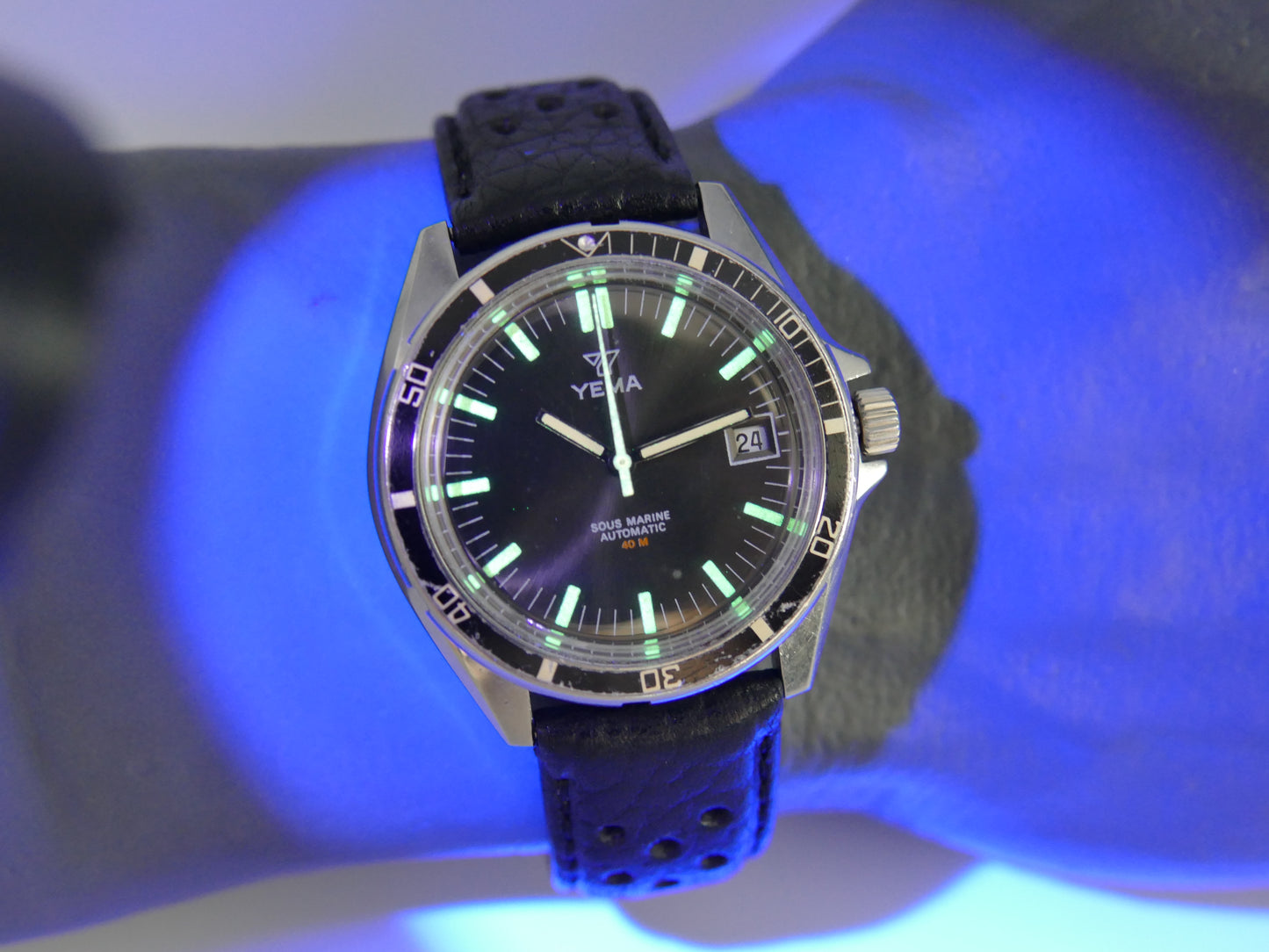 60s vintage watch mens Yema ref. 55 002 1 Sous marine diver plongee 40M automatic FE 4611A