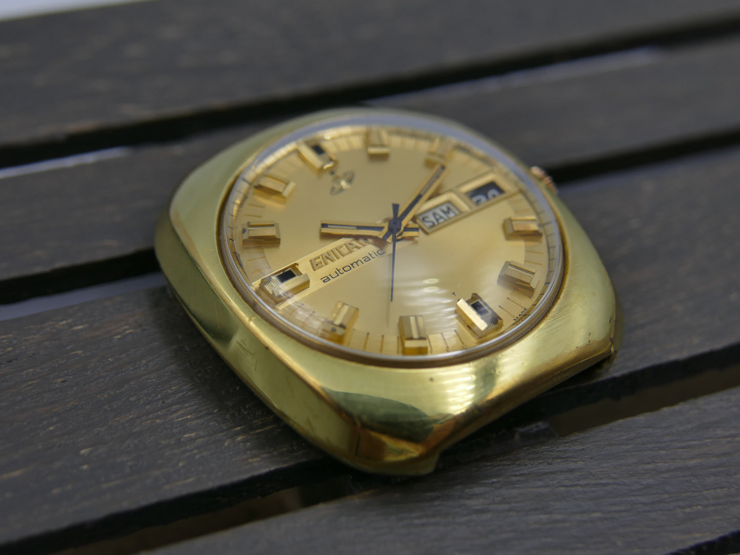 70s vintage watch mens Enicar automatic AR 167 ref 147-01-13 jumbo serviced