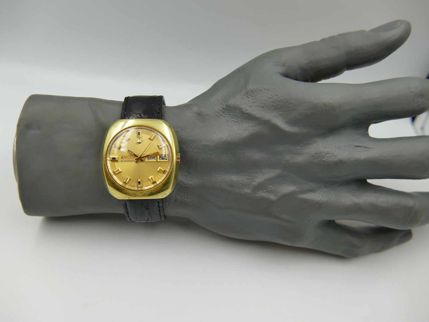 70s vintage watch mens Enicar automatic AR 167 ref 147-01-13 jumbo serviced