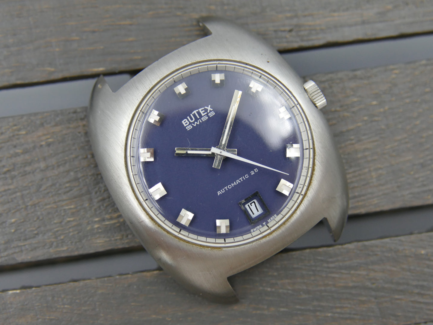 70s vintage watch mens BWC swiss ref 713046 automatic ETA 2452 NOS