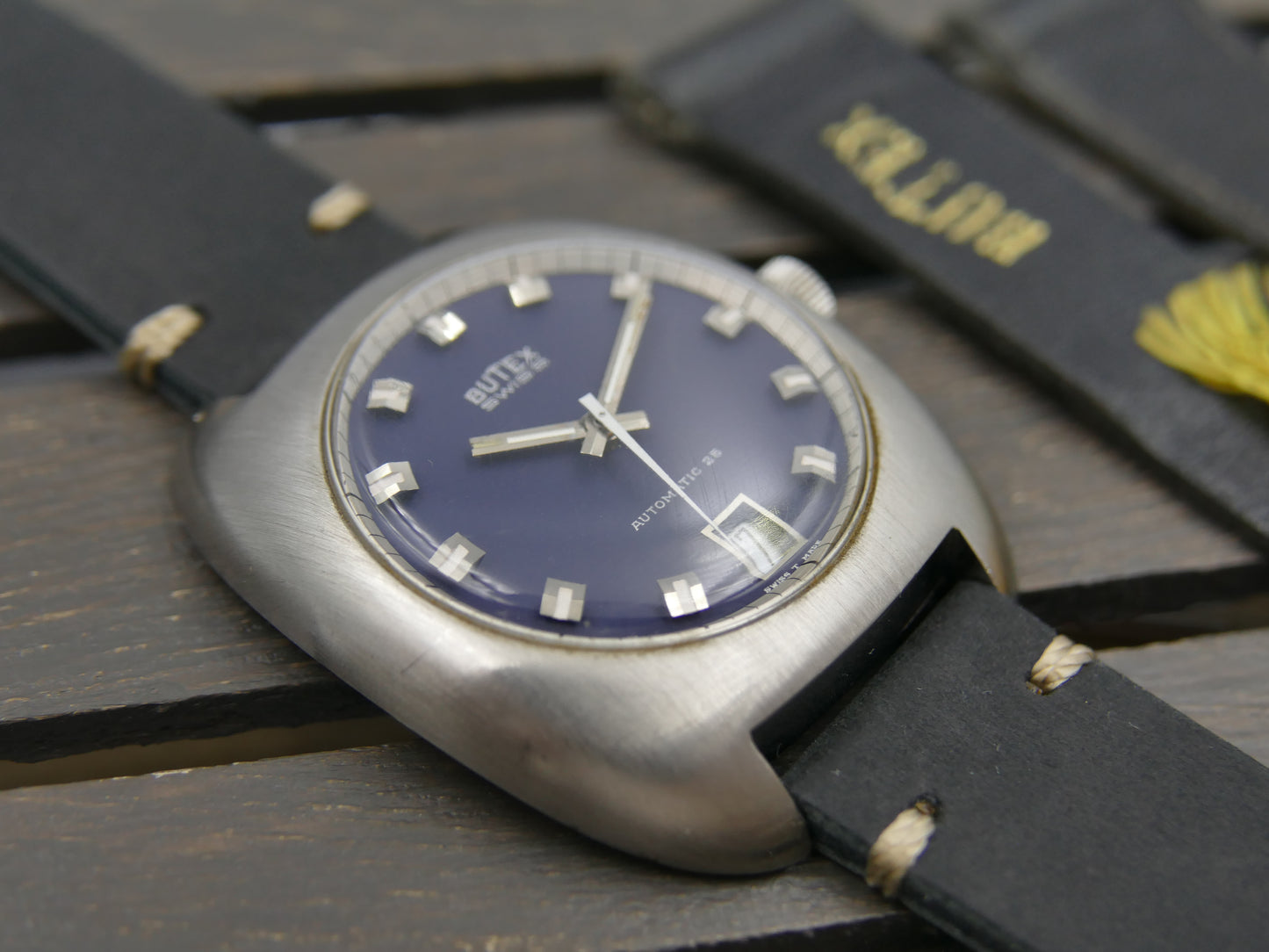 70s vintage watch mens BWC swiss ref 713046 automatic ETA 2452 NOS