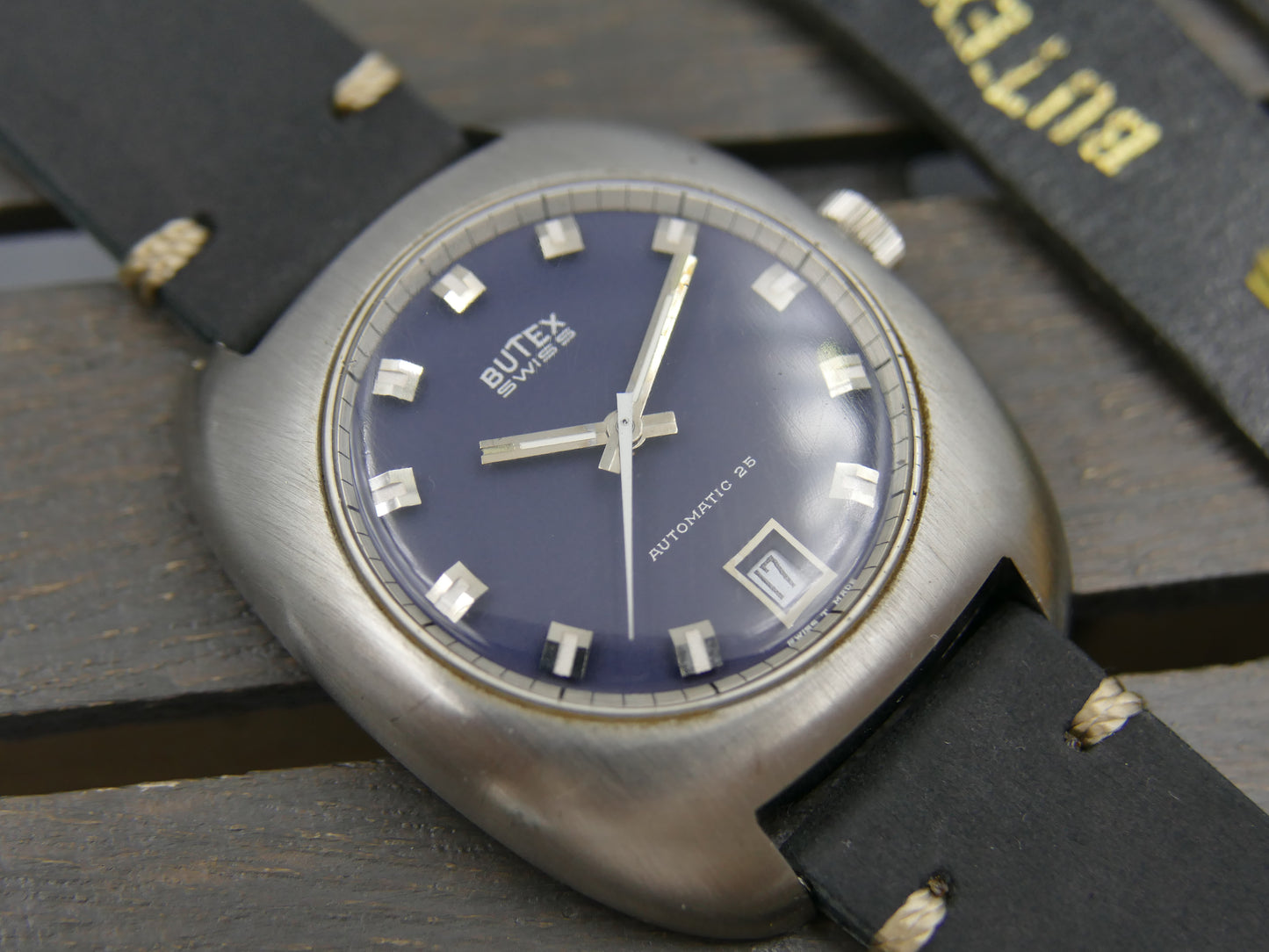 70s vintage watch mens BWC swiss ref 713046 automatic ETA 2452 NOS