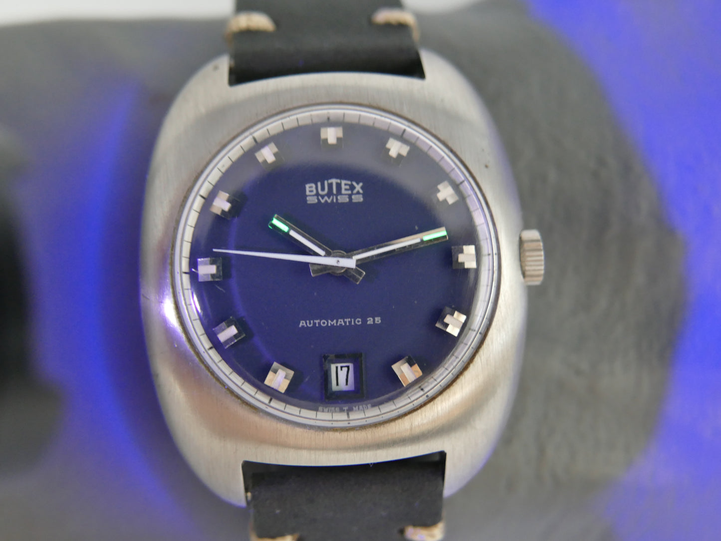 70s vintage watch mens BWC swiss ref 713046 automatic ETA 2452 NOS