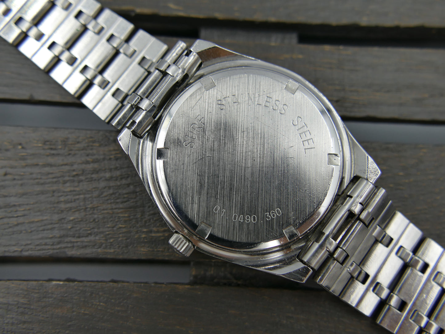 70s vintage watch mens Zenith surf ref 01.0490.360 hand wind 2572 steel blue serviced
