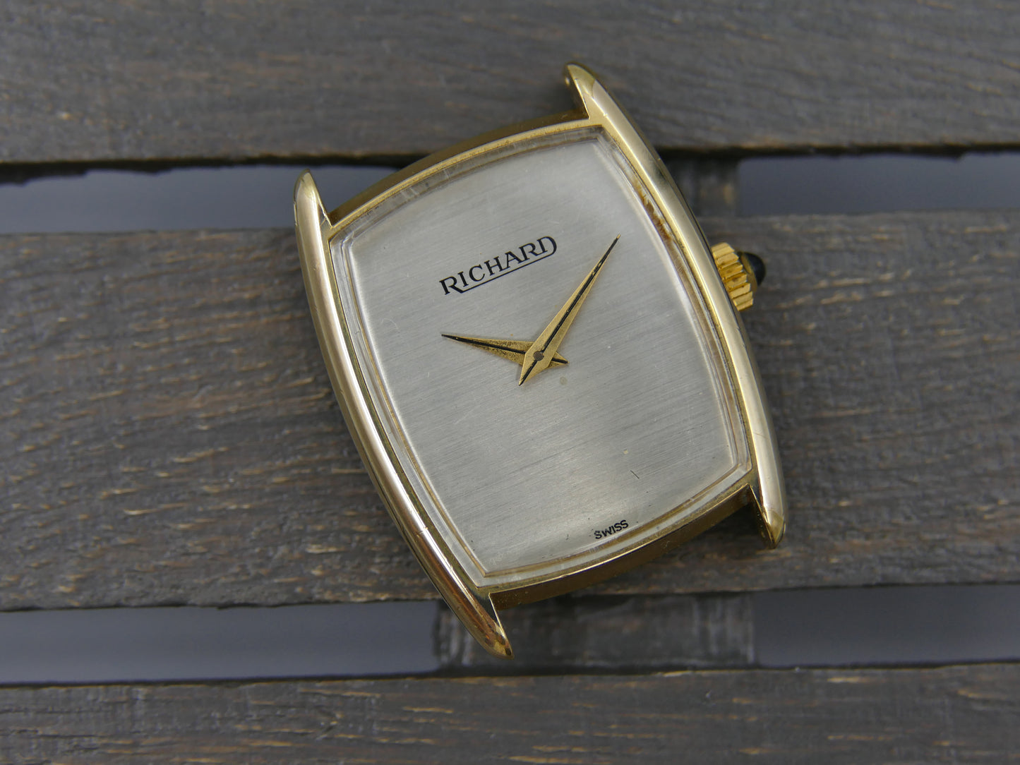 vintage watch Richard ref 440 Tank Tonneau hand wind eta 2512