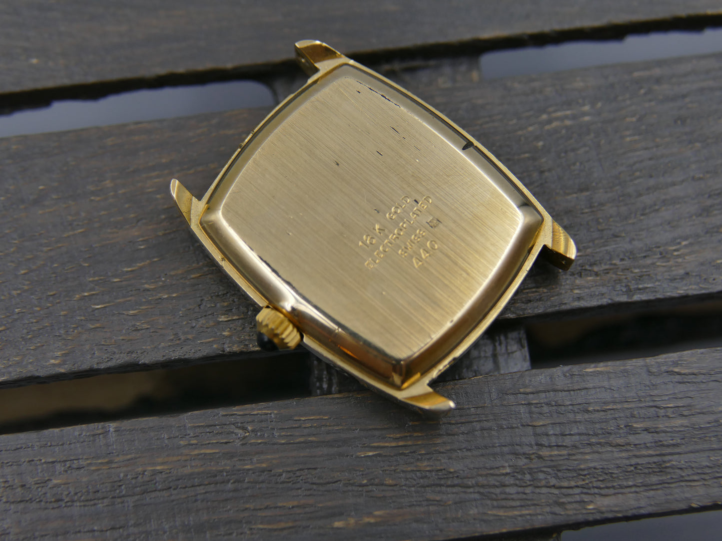 vintage watch Richard ref 440 Tank Tonneau hand wind eta 2512