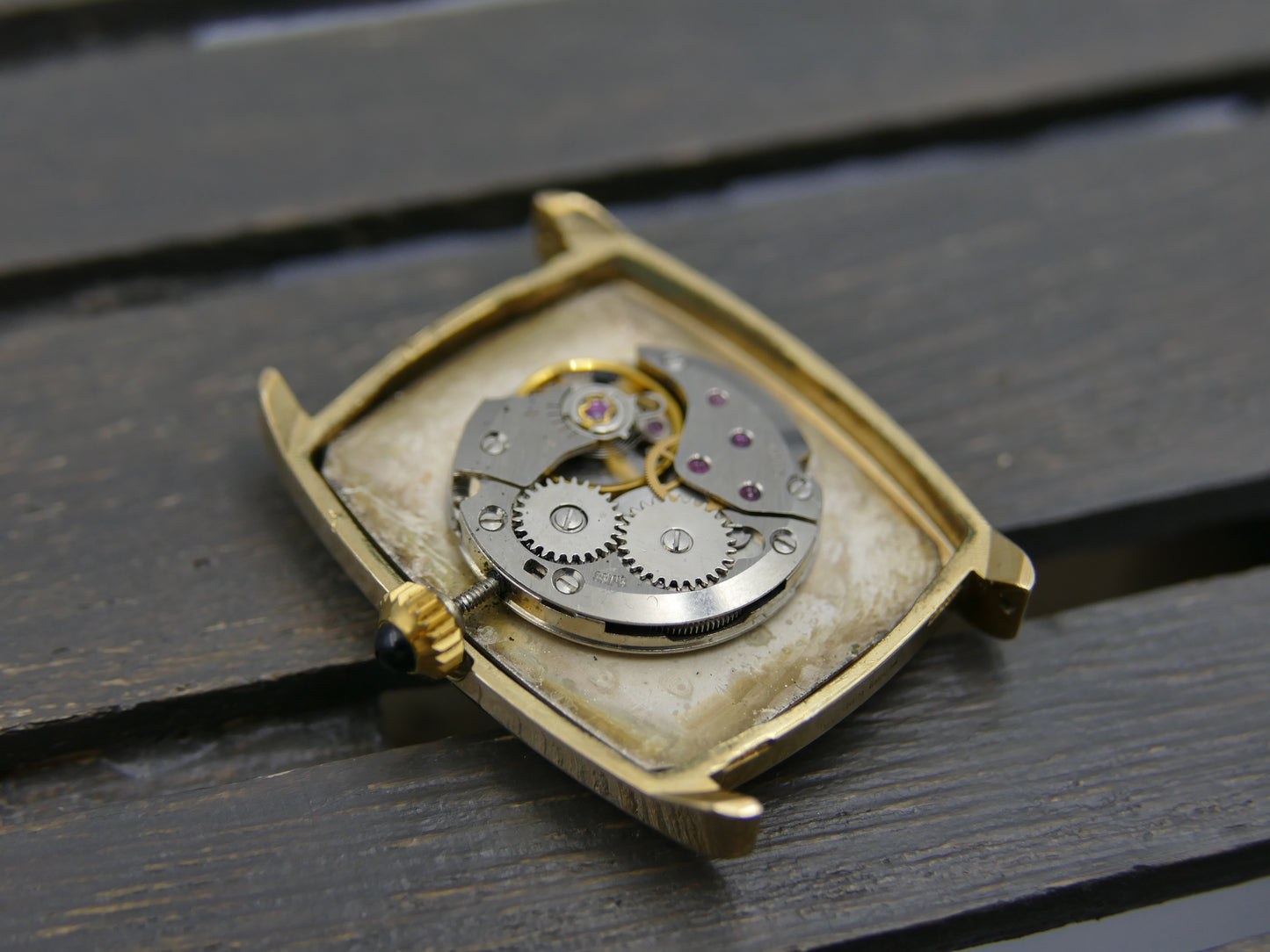 vintage watch Richard ref 440 Tank Tonneau hand wind eta 2512