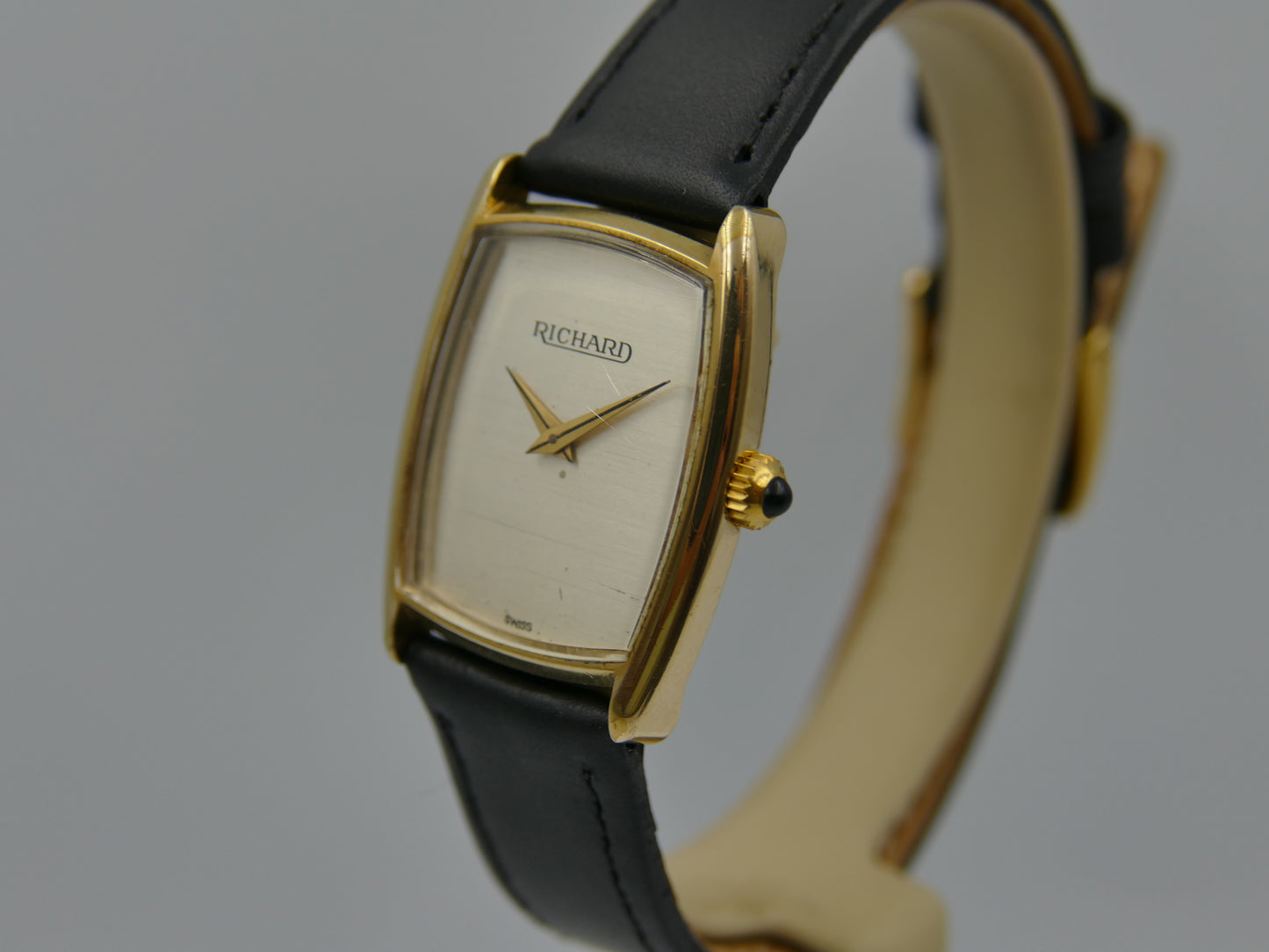 vintage watch Richard ref 440 Tank Tonneau hand wind eta 2512