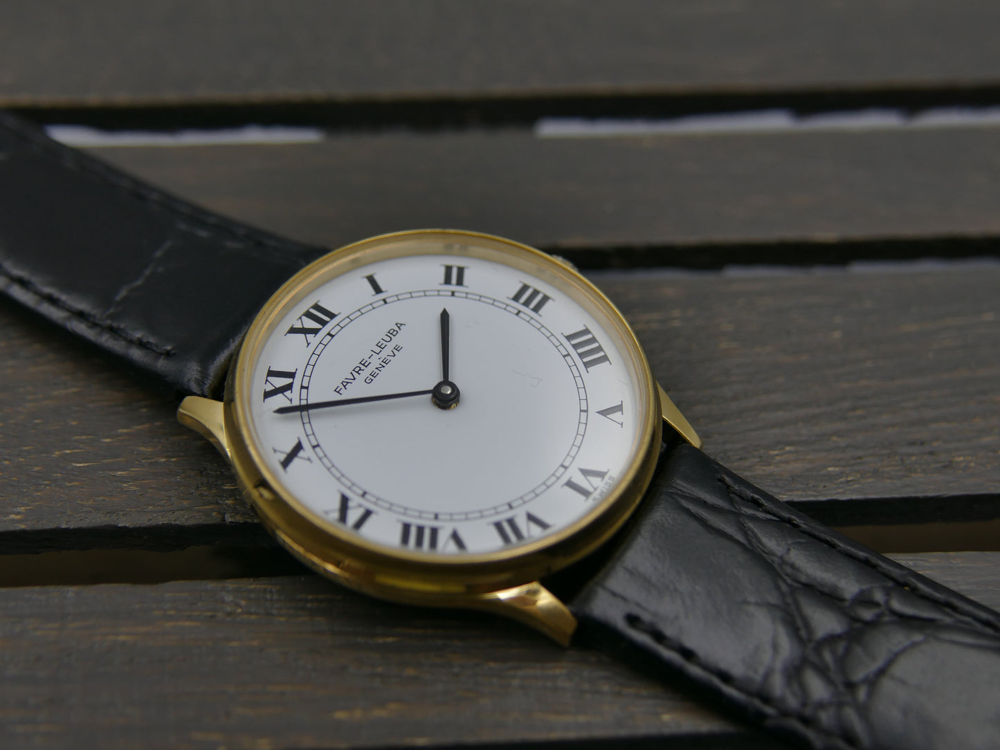 Vintage watch mens Favre Leuba ref. 3763-51 Ultra-Thin Peseux 7040