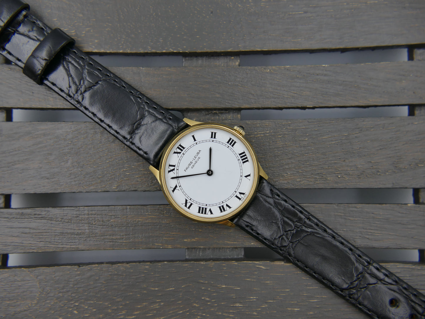 Vintage watch mens Favre Leuba ref. 3763-51 Ultra-Thin Peseux 7040