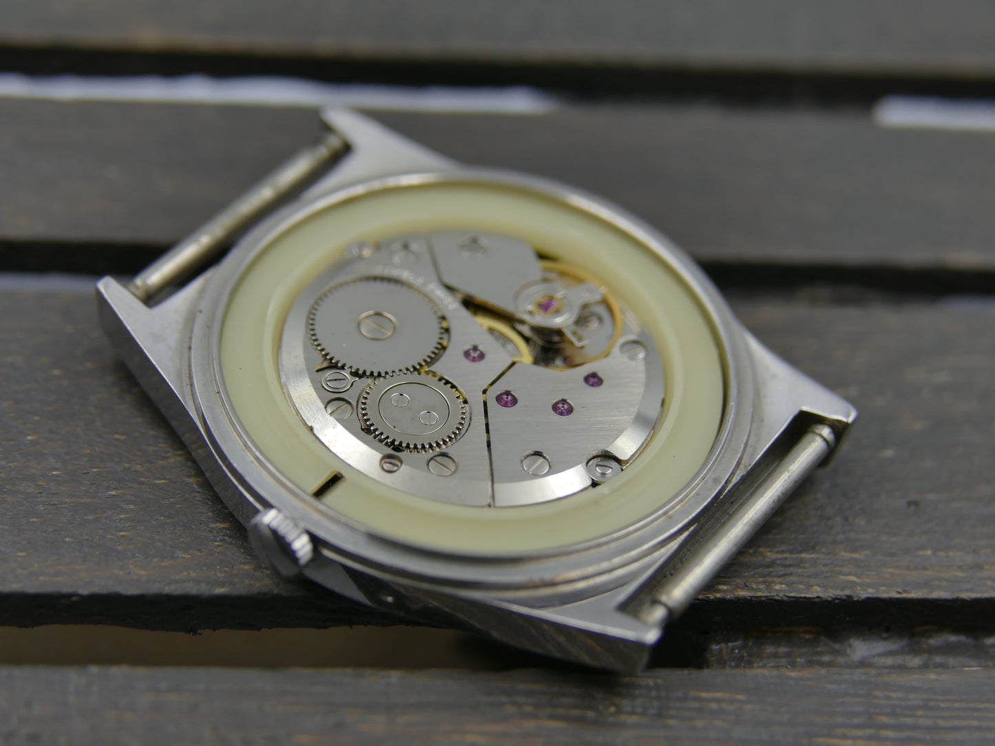 80s vintage watch dress mens Butex BWC swiss hand wind Peseux 7001 slim thin