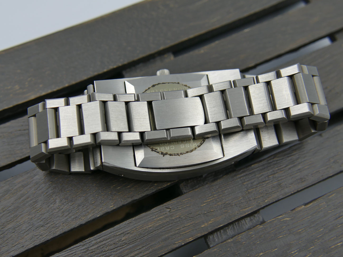 70s vintage watch mens Cupillard Rieme Automatic "Space Age" – NOS (New Old Stock) steel brushed