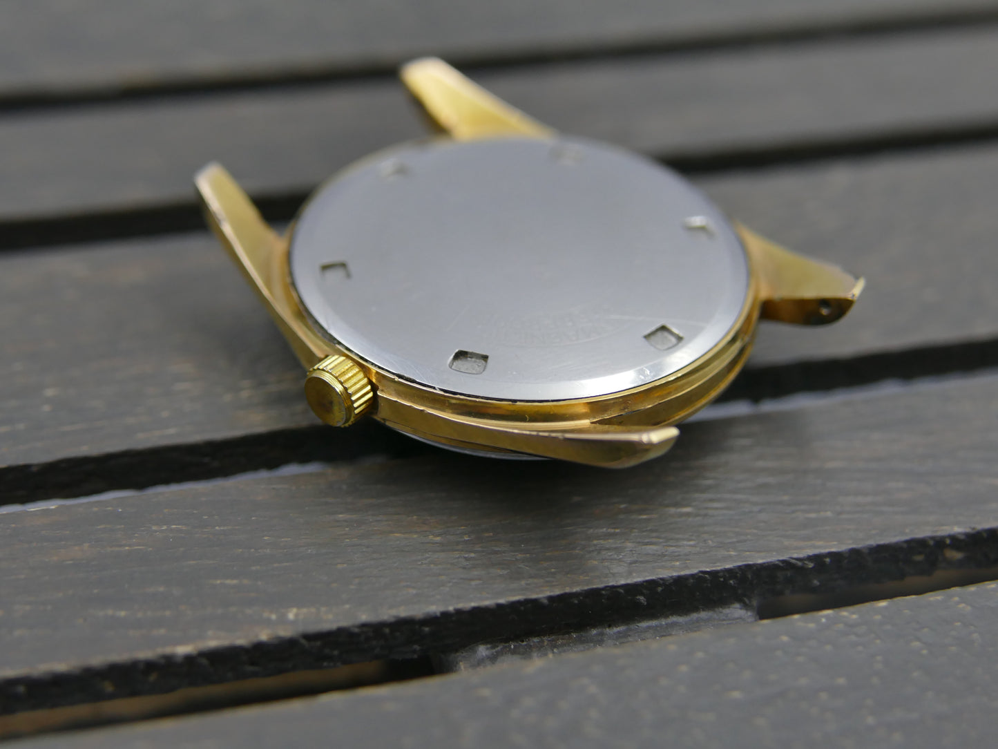 60s vintage watch mens Fortis Eden Roc ref 2262 ETA 2390 Crosshair Dial golden