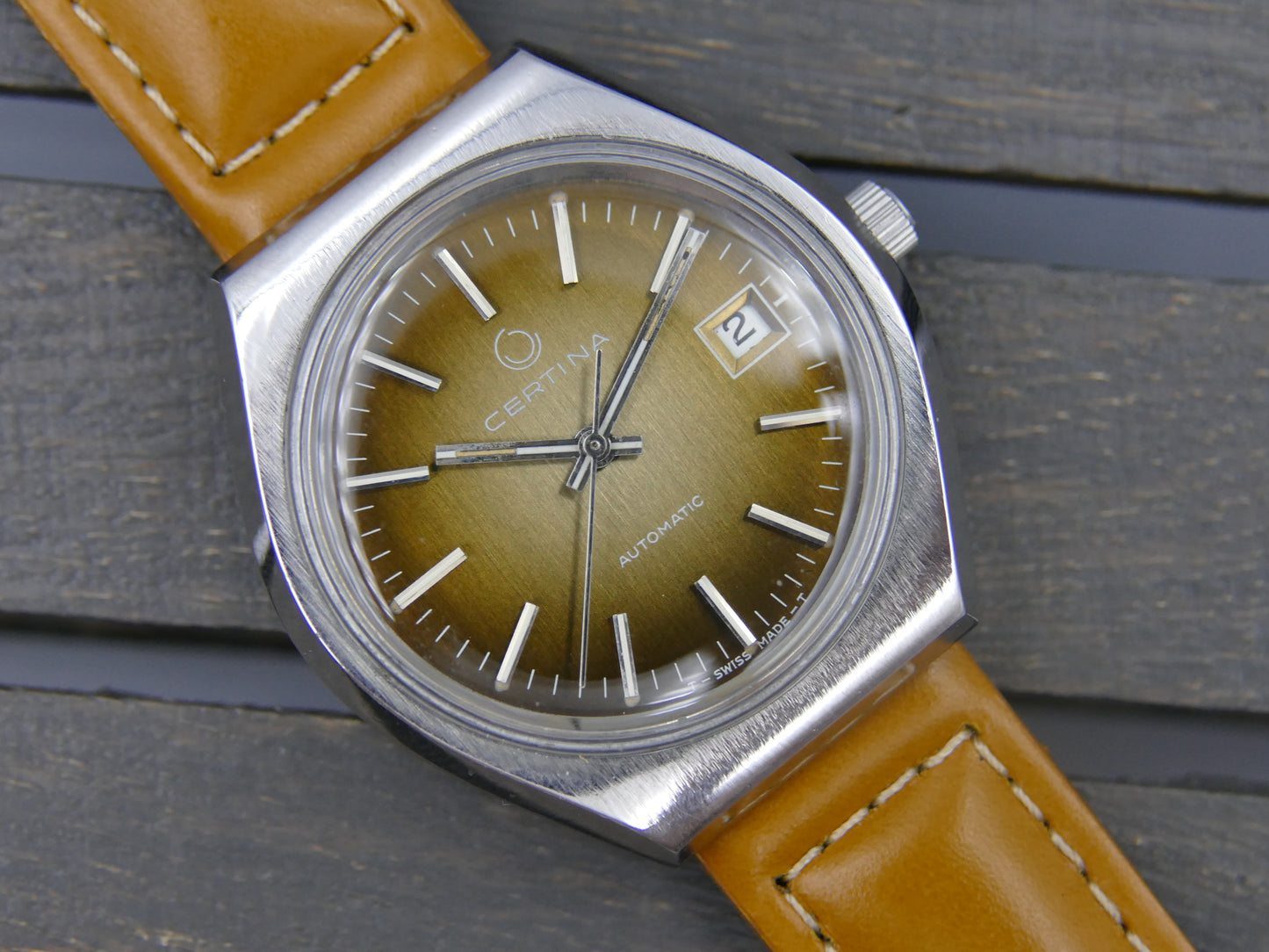 70s vintage watch mens Certina automatic eta 2783 serviced