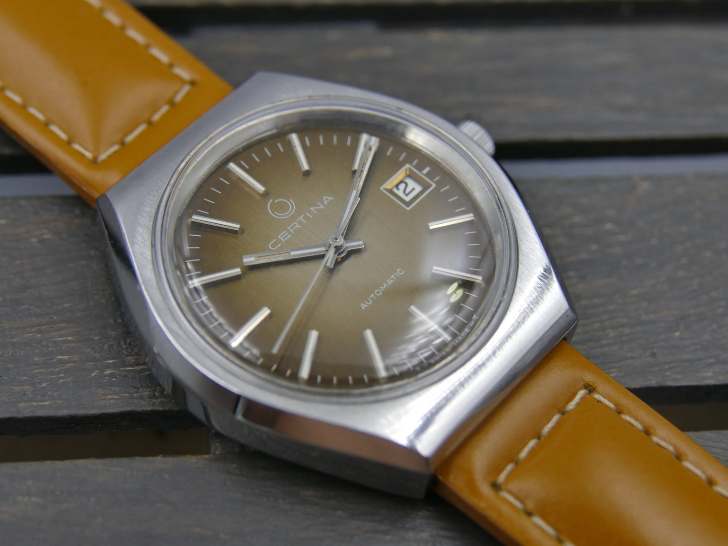 70s vintage watch mens Certina automatic eta 2783 serviced