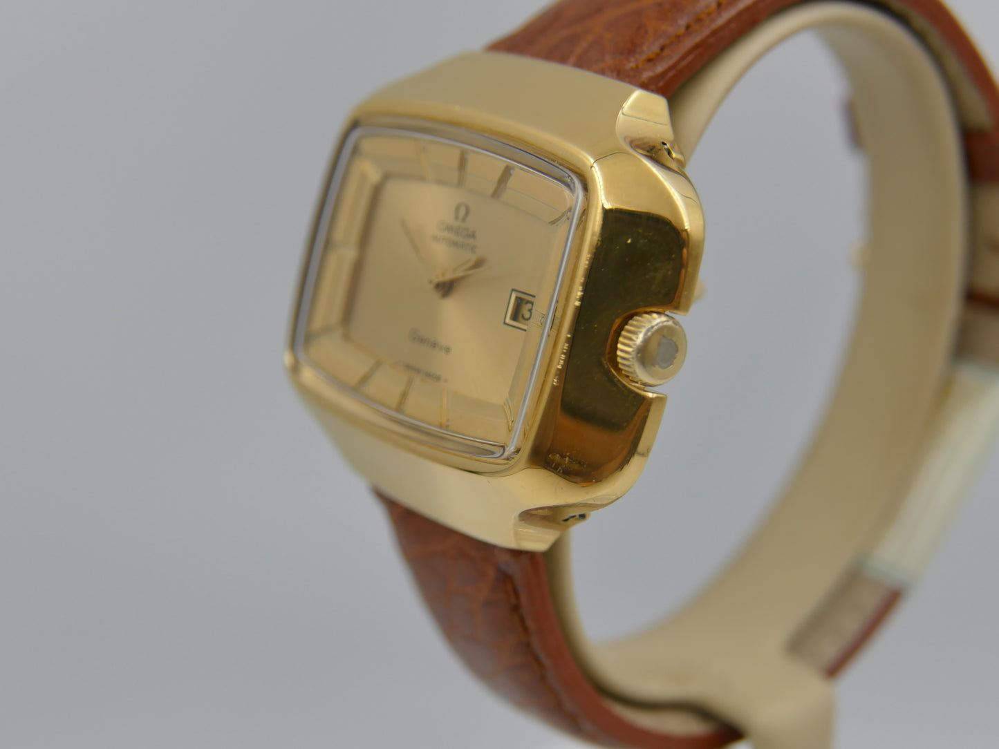 70s vintage watch mens Omega Geneve 166.0123 jumbo TV Automatic Cal.1481 Willy Loertscher
