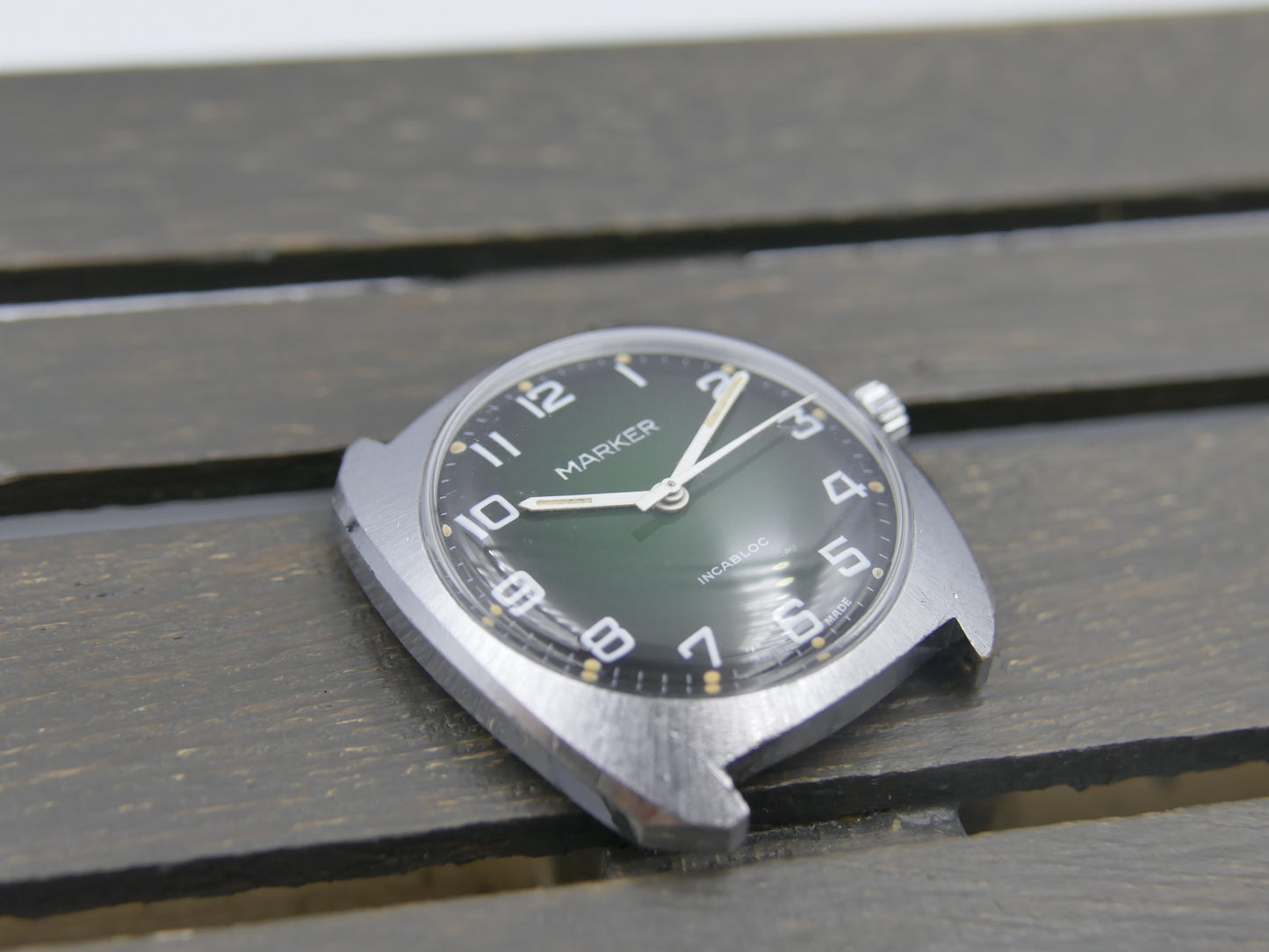 Vintage watch swiss Marker Manual Wind ST 97 Green Fumé Dial serviced