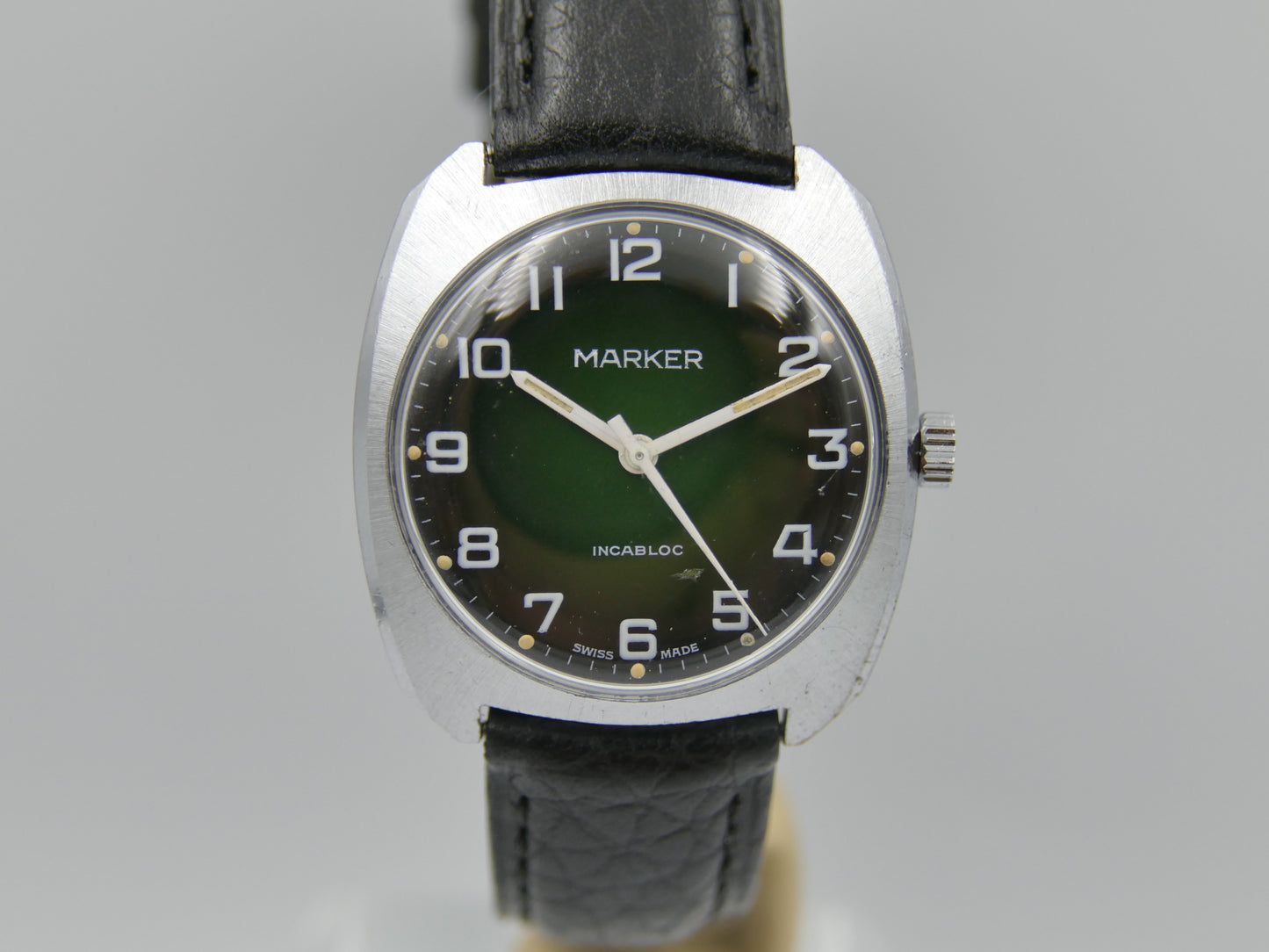 Vintage watch swiss Marker Manual Wind ST 97 Green Fumé Dial serviced