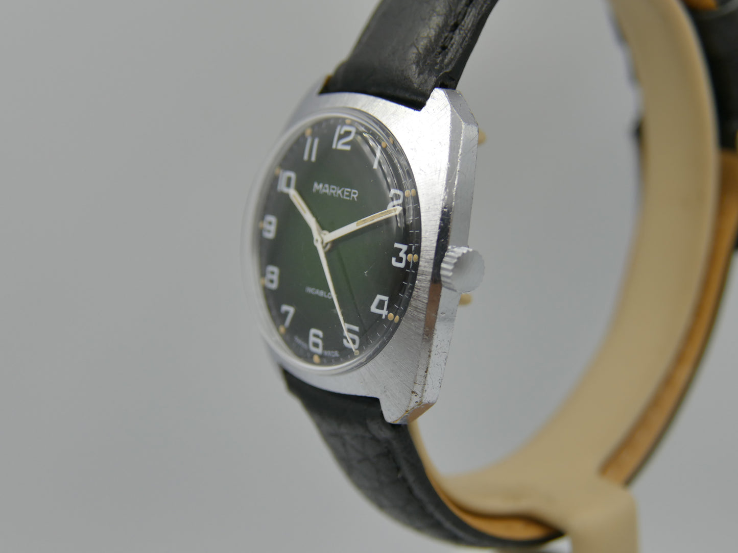 Vintage watch swiss Marker Manual Wind ST 97 Green Fumé Dial serviced