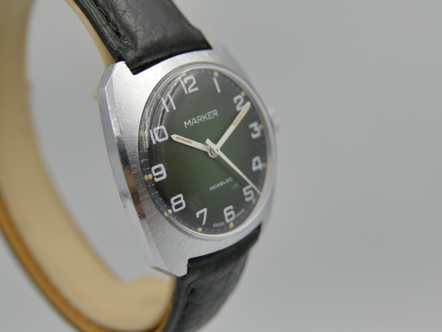 Vintage watch swiss Marker Manual Wind ST 97 Green Fumé Dial serviced
