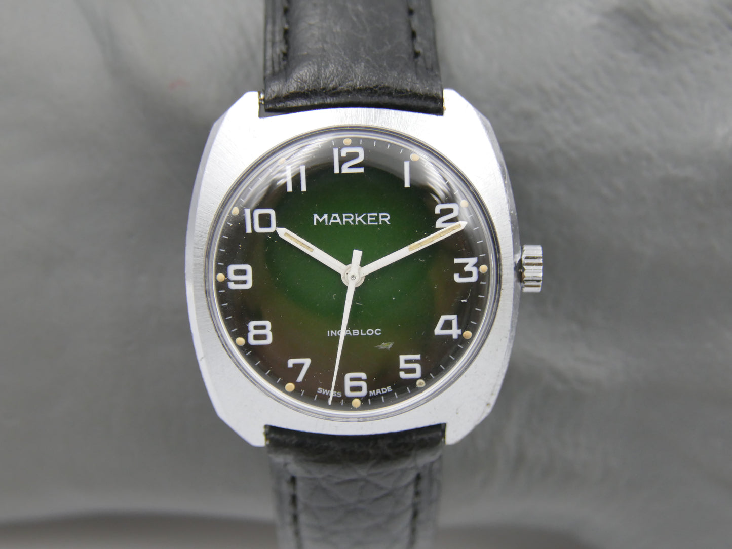 Vintage watch swiss Marker Manual Wind ST 97 Green Fumé Dial serviced