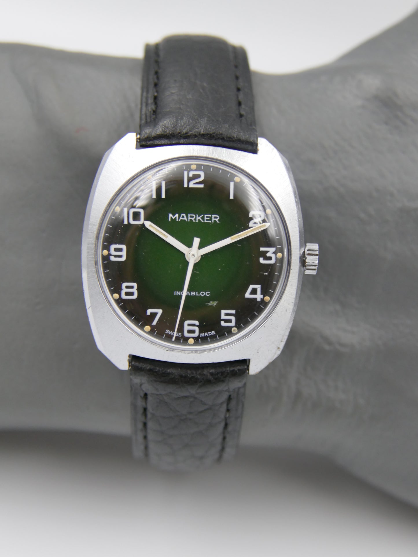 Vintage watch swiss Marker Manual Wind ST 97 Green Fumé Dial serviced