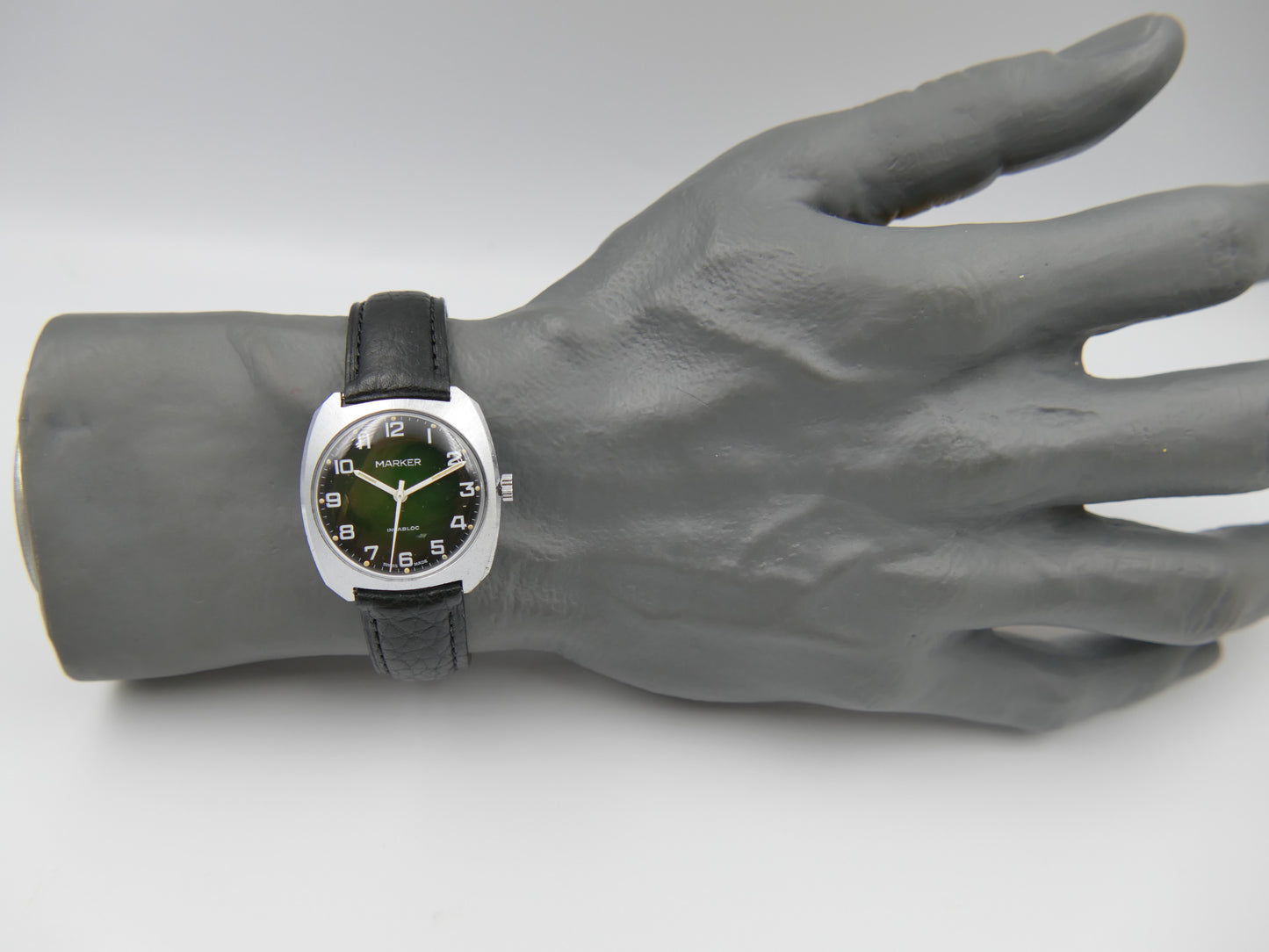Vintage watch swiss Marker Manual Wind ST 97 Green Fumé Dial serviced