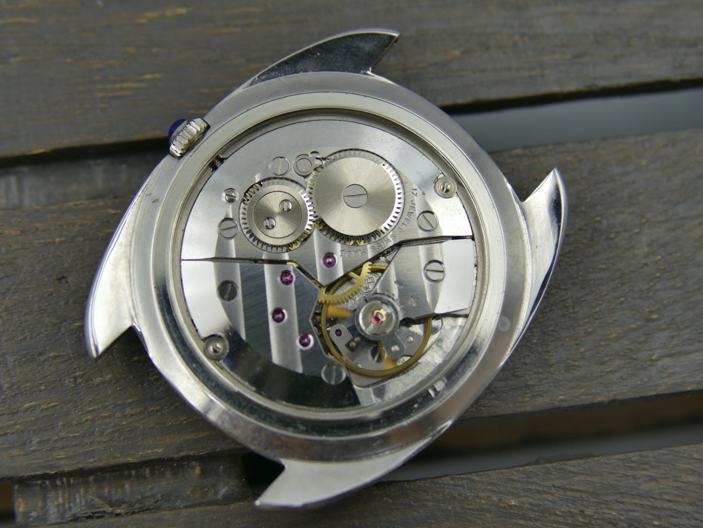 60s vintage watch mens Radiant ref 2608 Ultra-Thin hand wind Peseux NOS