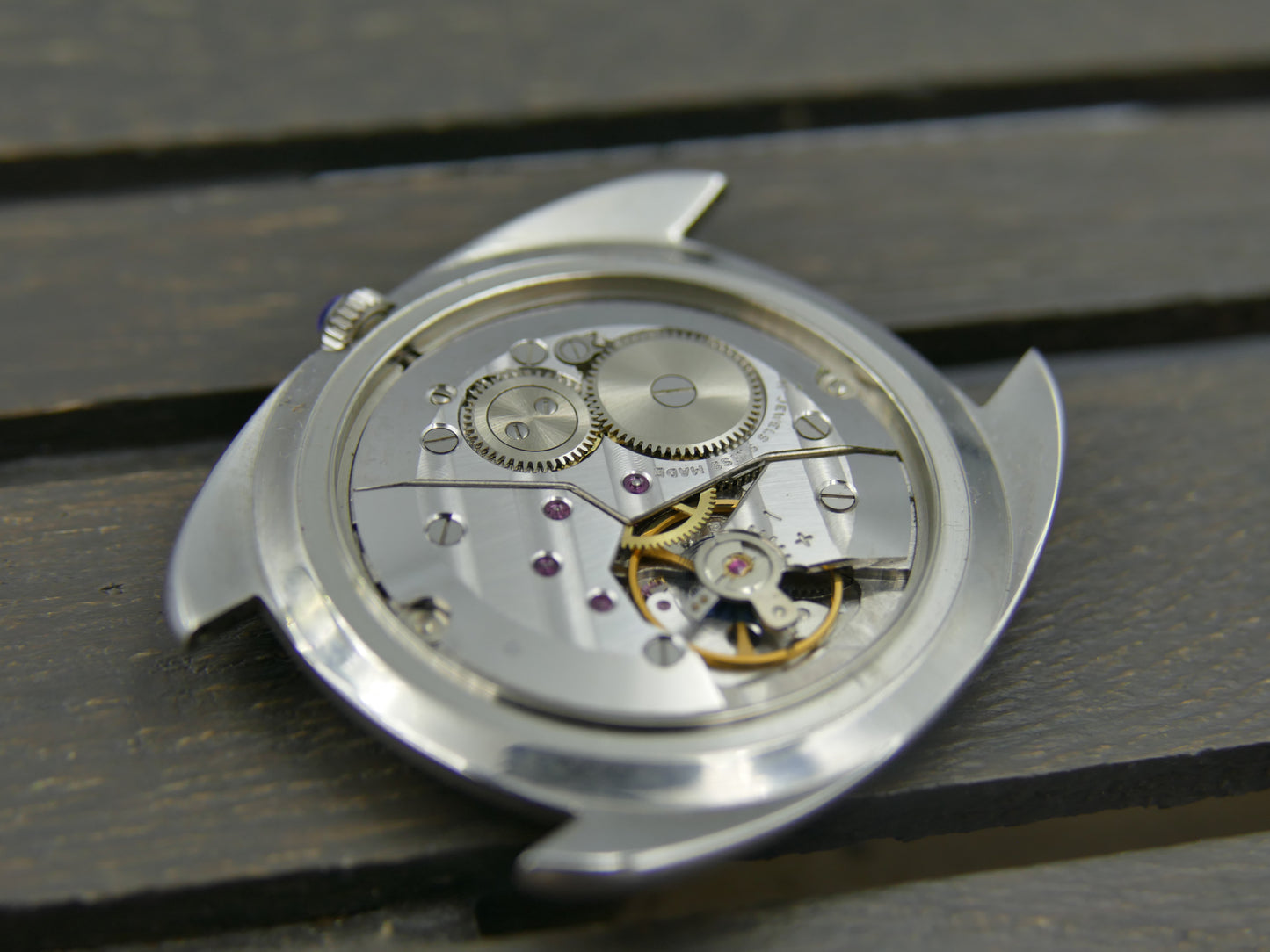 60s vintage watch mens Radiant ref 2608 Ultra-Thin hand wind Peseux NOS