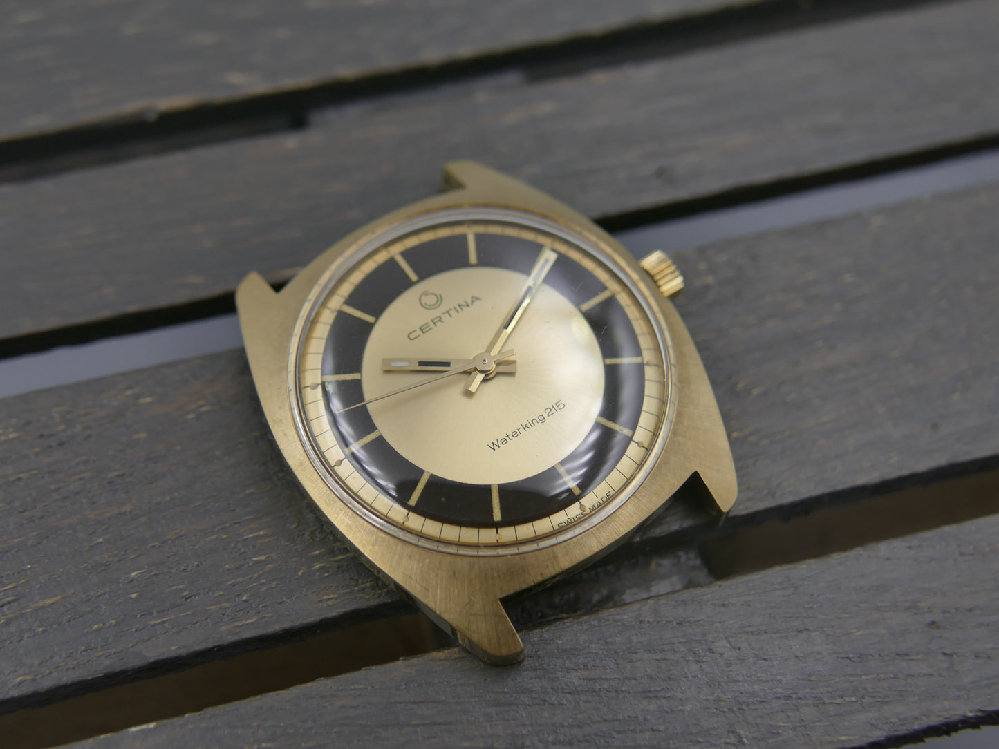 70s vintage watch mens Certina Waterking 215 ref. 5201.275 hand wind cal. 25-66 bullseye