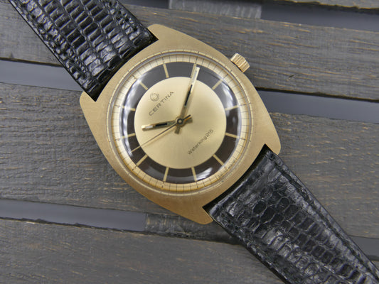 70s vintage watch mens Certina Waterking 215 ref. 5201.275 hand wind cal. 25-66 bullseye