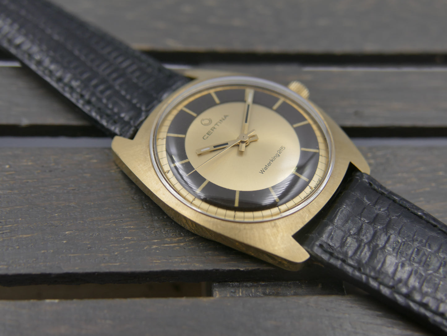 70s vintage watch mens Certina Waterking 215 ref. 5201.275 hand wind cal. 25-66 bullseye
