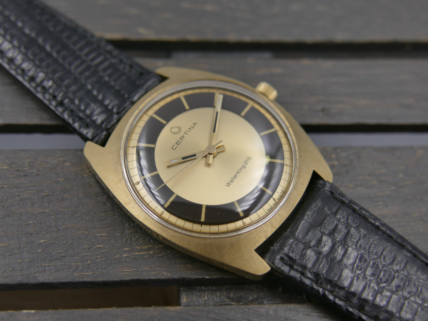 70s vintage watch mens Certina Waterking 215 ref. 5201.275 hand wind cal. 25-66 bullseye